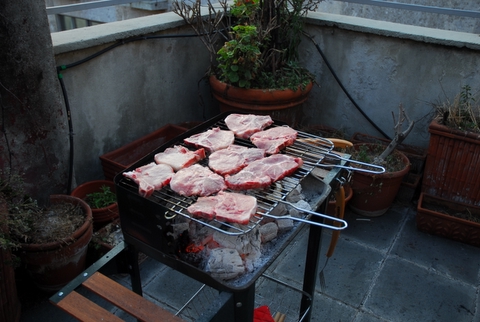 meat cooking!